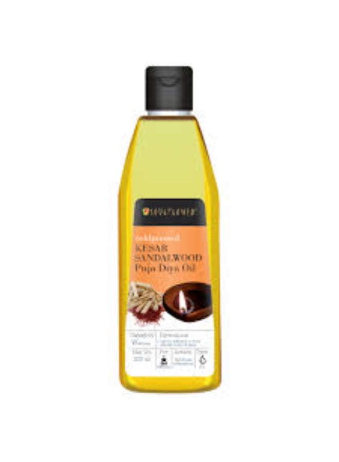 Soulflower Pooja Diya Oil for Festival, Hawan, Spiritual Puja | Lamp Oil, Spiritual Fragrance, Smokeless Deepam Oil, Decoration | Saffron (Kesar) and Sandalwood (Chandan), 225ml (Pack of 2) - Image 2